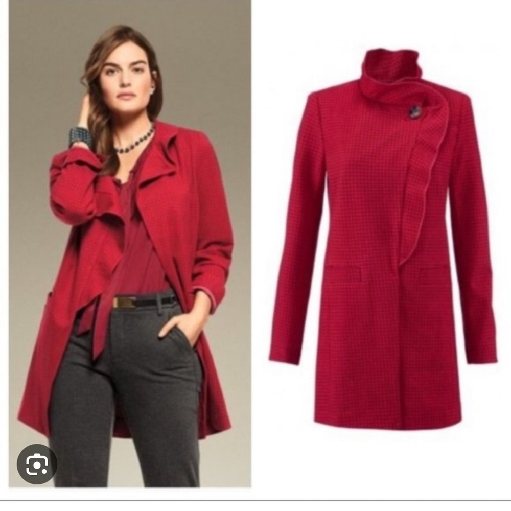 CAbi #3546 Celebration Jacket Red Square...XS